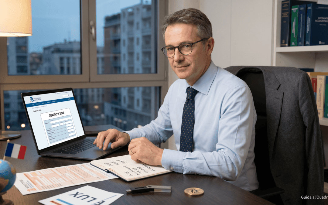 Commercialista specializzato investimenti esteri: guida al Quadro W 2026 (monitoraggio fiscale, IVIE, IVAFE e cripto-attività)