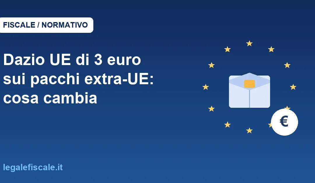 Dazio UE di 3 euro sui pacchi extra-UE: cosa cambia